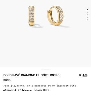 ISO: SINGLE Mejuri Gold Diamond Pavé Earring